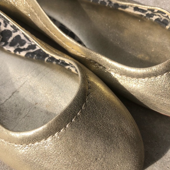 Coach Gold Leather Ballet Flats Size 7 - Picture 9 of 10